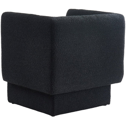 Vera Black Boucle Fabric Accent Chair