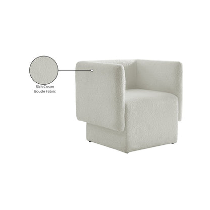 Vera Cream Boucle Fabric Accent Chair