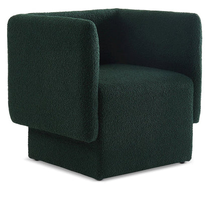 Vera Green Boucle Fabric Accent Chair