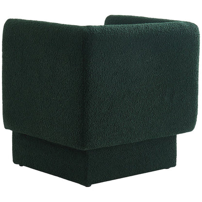 Vera Green Boucle Fabric Accent Chair