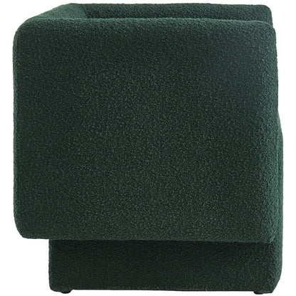 Vera Green Boucle Fabric Accent Chair