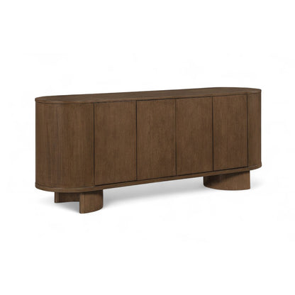 Caldra Brown Oak Veneer And Solid Wood Sideboard/Buffet