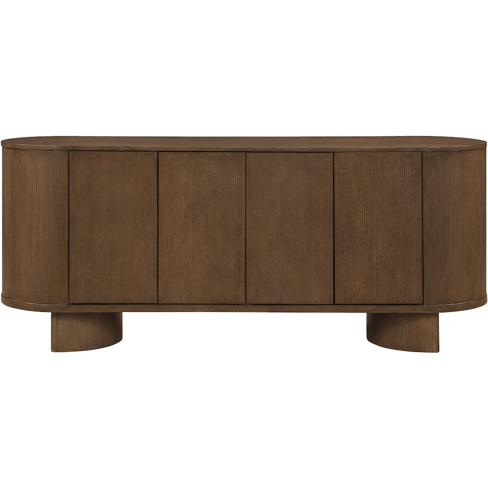 Caldra Brown Oak Veneer And Solid Wood Sideboard/Buffet