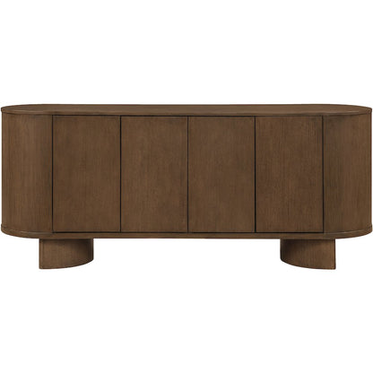 Caldra Brown Oak Veneer And Solid Wood Sideboard/Buffet