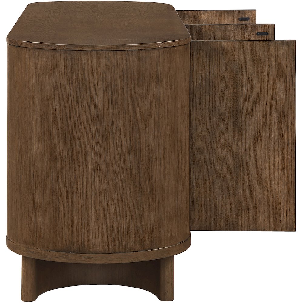 Caldra Brown Oak Veneer And Solid Wood Sideboard/Buffet