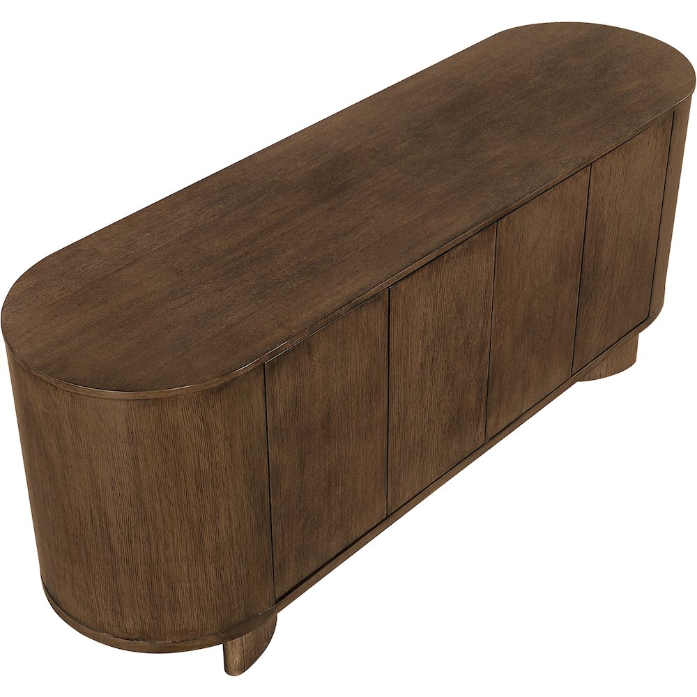 Caldra Brown Oak Veneer And Solid Wood Sideboard/Buffet