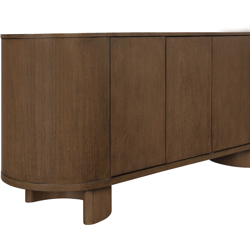 Caldra Brown Oak Veneer And Solid Wood Sideboard/Buffet