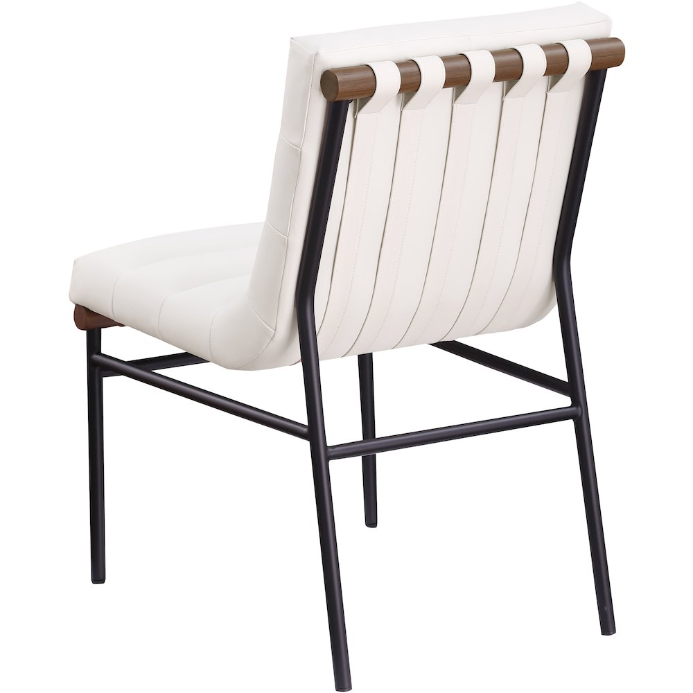 Burke Cream Vegan Leather Dining Chair, Set of 2