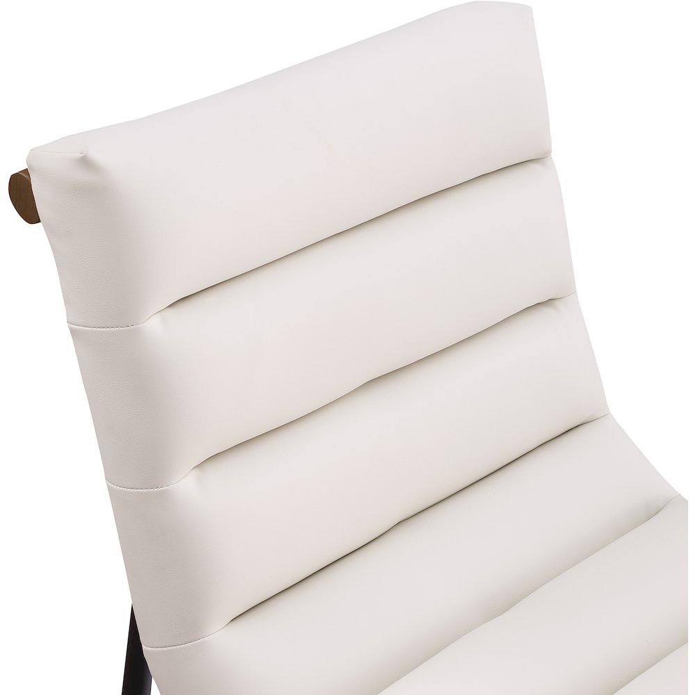 Burke Cream Vegan Leather Dining Chair, Set of 2