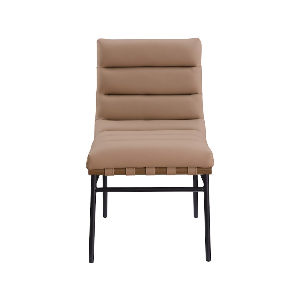 Burke Tan Vegan Leather Dining Chair, Set of 2