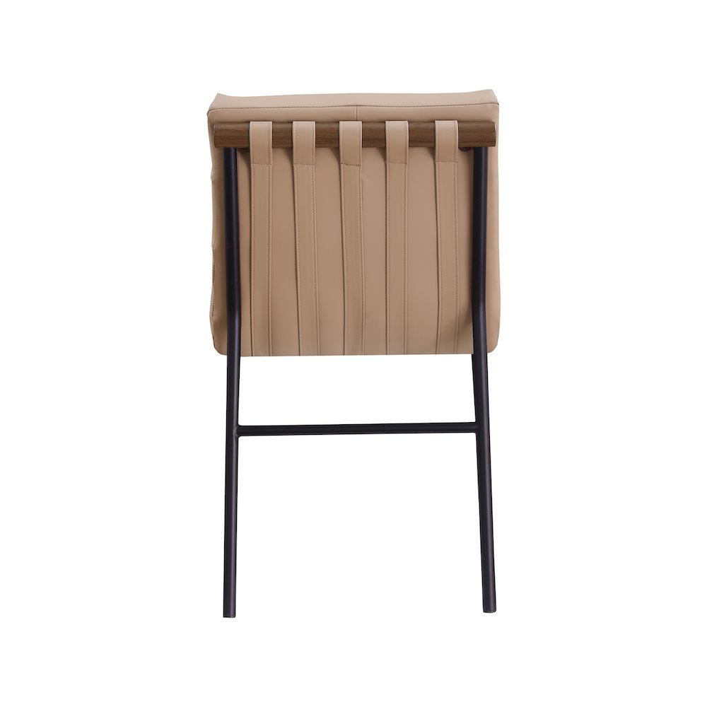 Burke Tan Vegan Leather Dining Chair, Set of 2