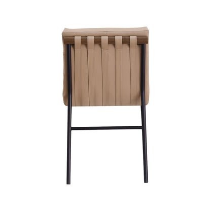 Burke Tan Vegan Leather Dining Chair, Set of 2
