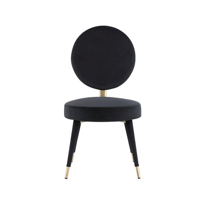 Brandy Black Velvet Dining Chair, Set of 2