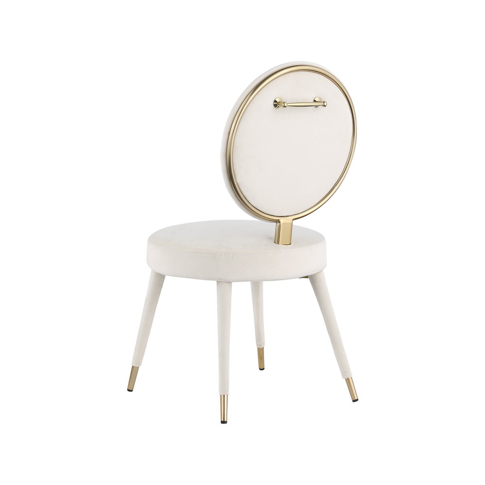 Brandy Cream Velvet Dining Chair, Set of 2