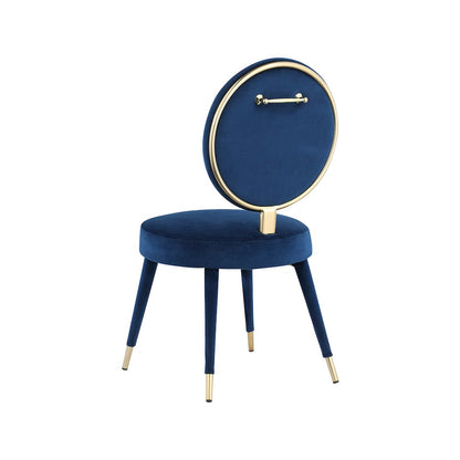 Brandy Navy Velvet Dining Chair, Set of 2