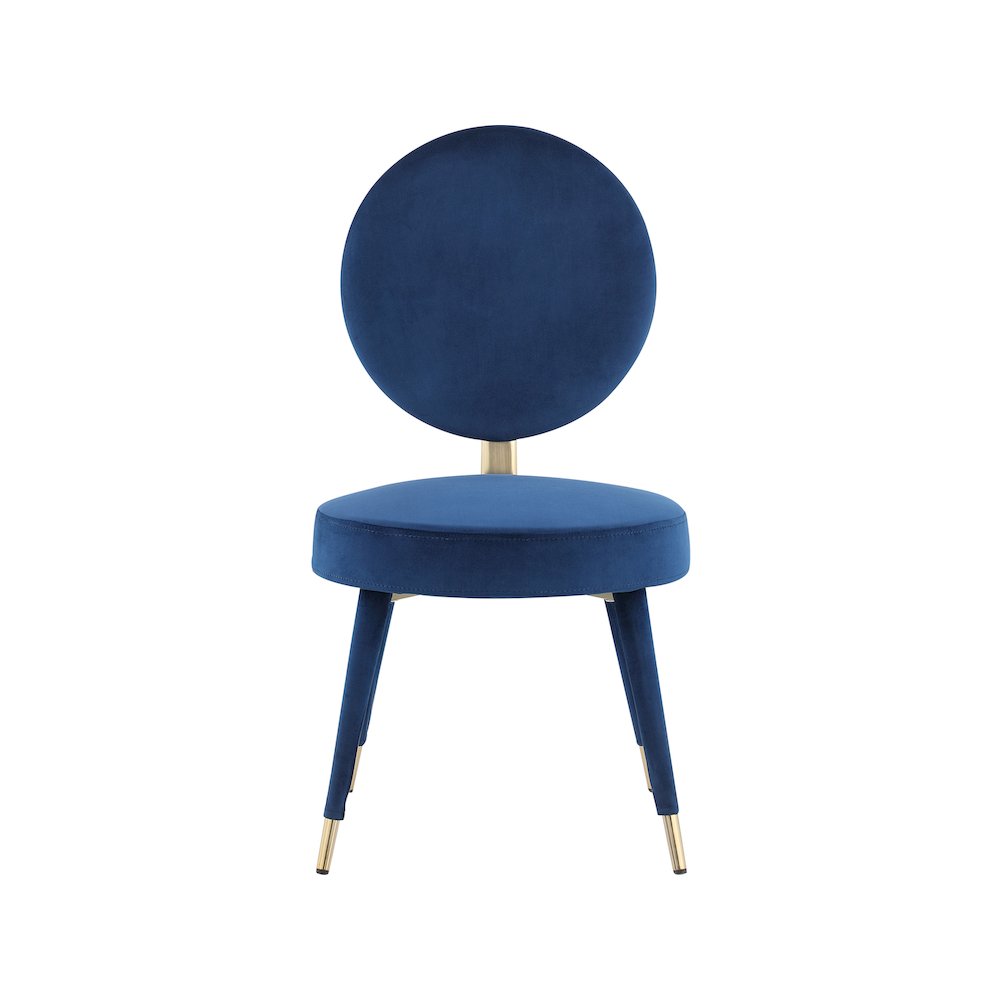 Brandy Navy Velvet Dining Chair, Set of 2