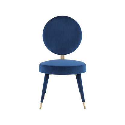 Brandy Navy Velvet Dining Chair, Set of 2