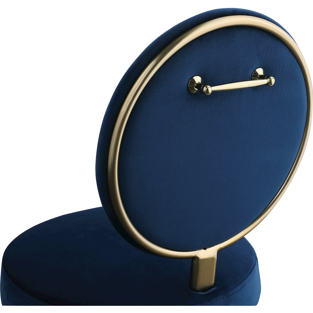 Brandy Navy Velvet Dining Chair, Set of 2