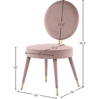 Brandy Pink Velvet Dining Chair, Set of 2