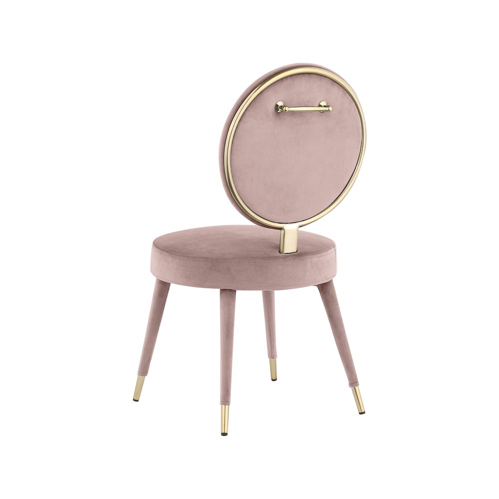 Brandy Pink Velvet Dining Chair, Set of 2