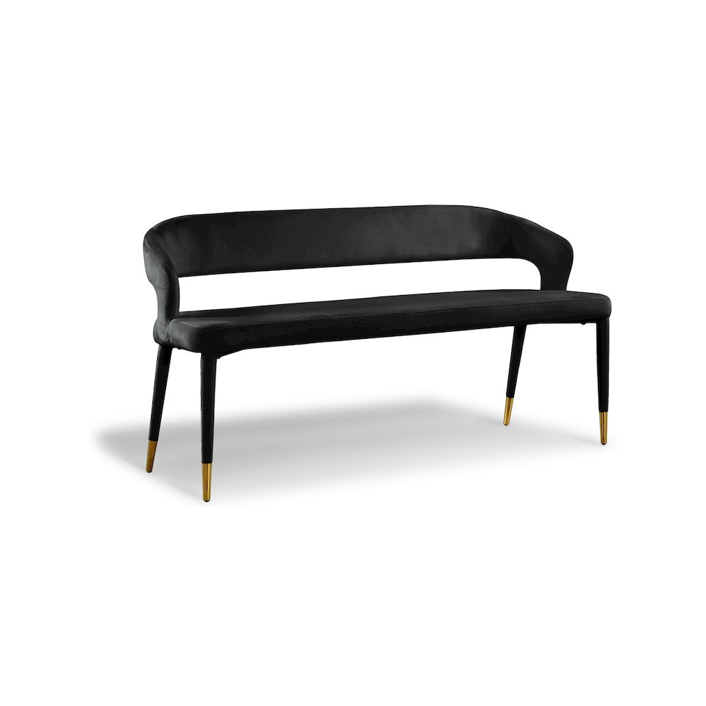 Destiny Black Velvet Bench