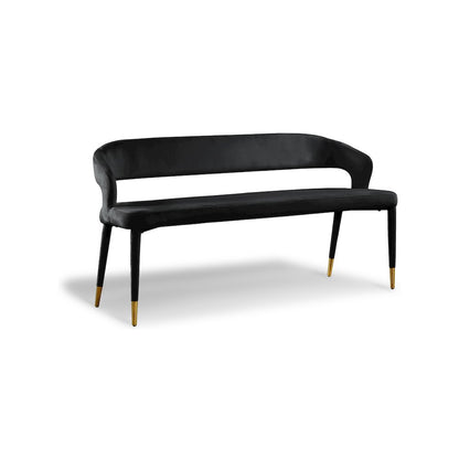 Destiny Black Velvet Bench