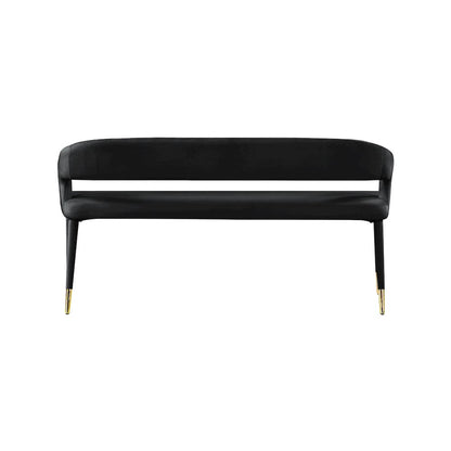 Destiny Black Velvet Bench