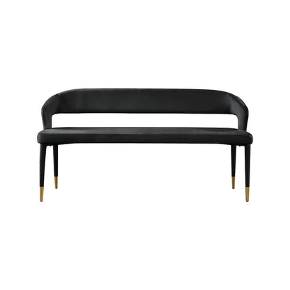 Destiny Black Velvet Bench