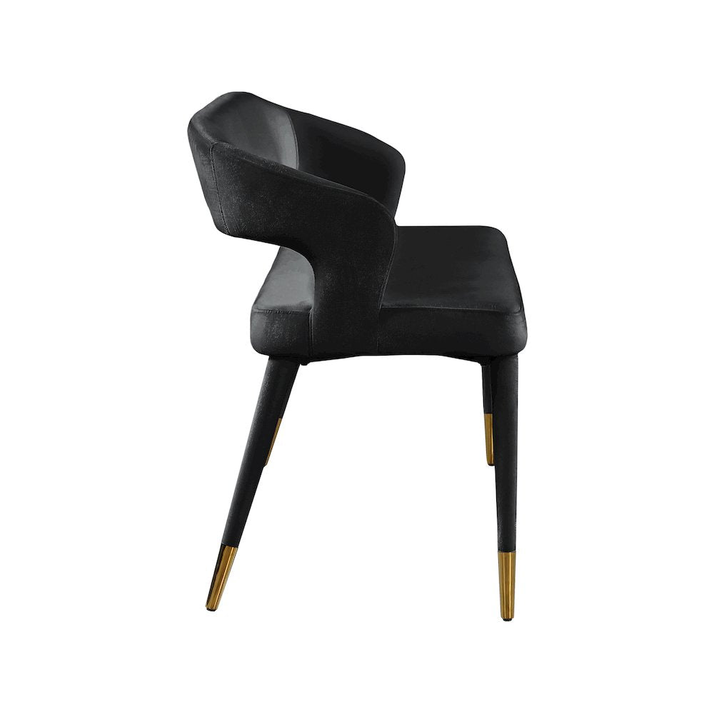 Destiny Black Velvet Bench
