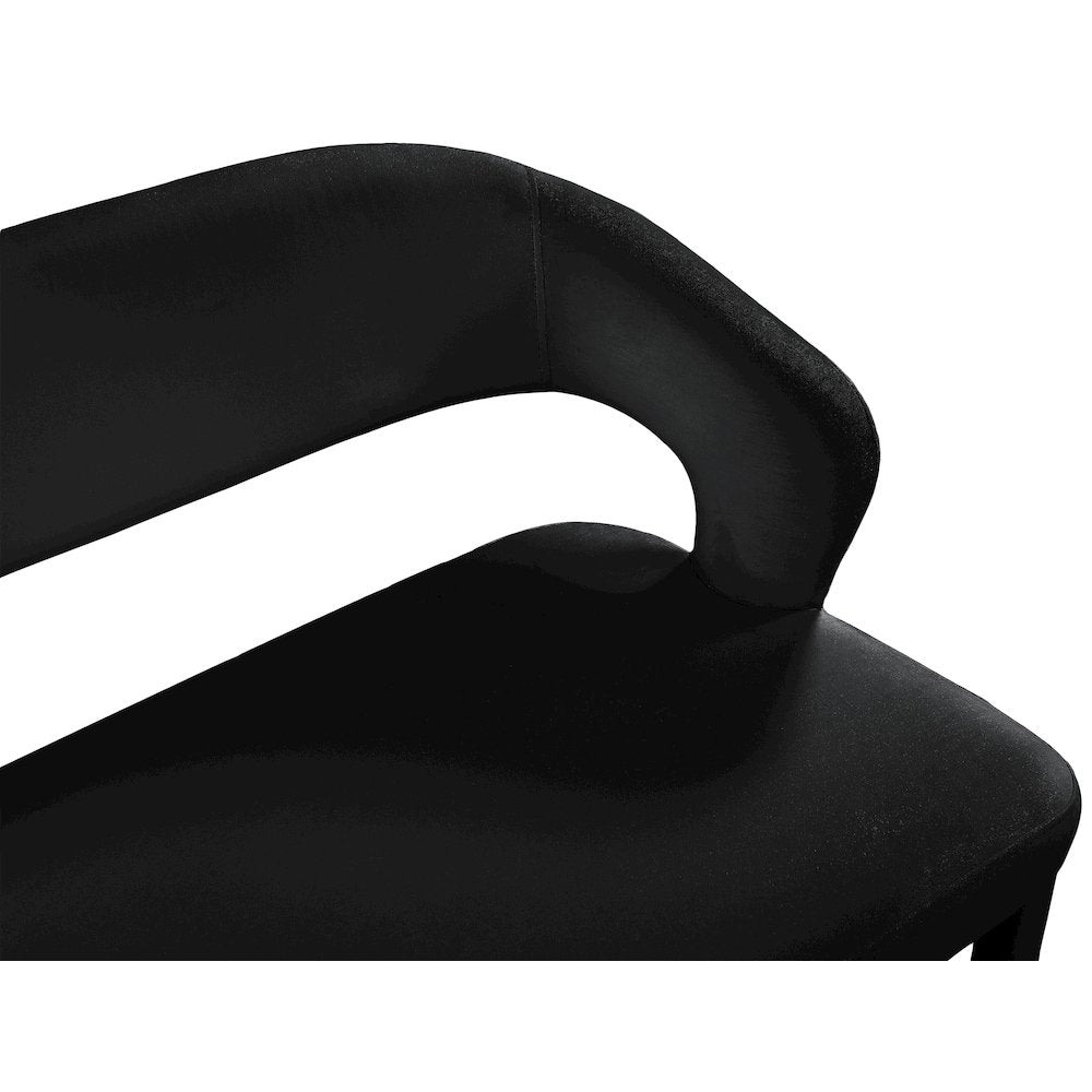 Destiny Black Velvet Bench
