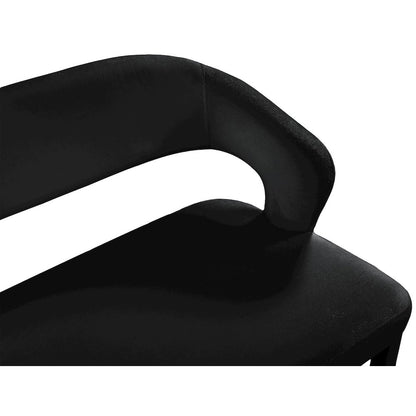 Destiny Black Velvet Bench