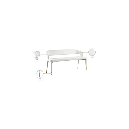 Destiny Cream Velvet Bench