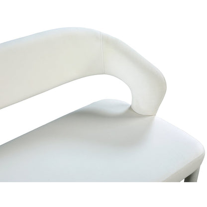 Destiny Cream Velvet Bench