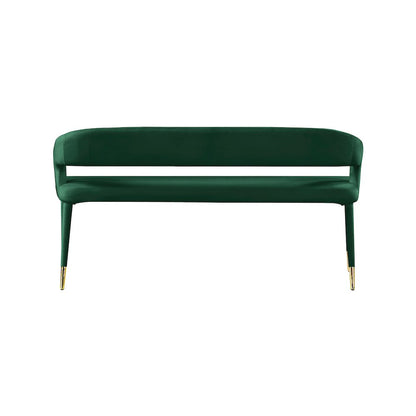 Destiny Green Velvet Bench