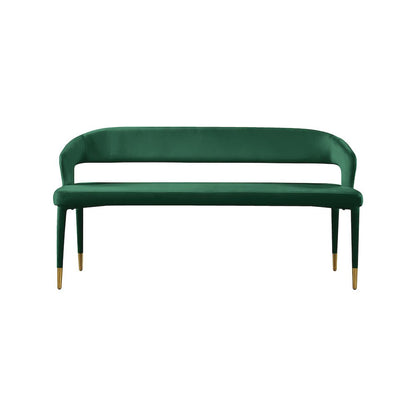 Destiny Green Velvet Bench