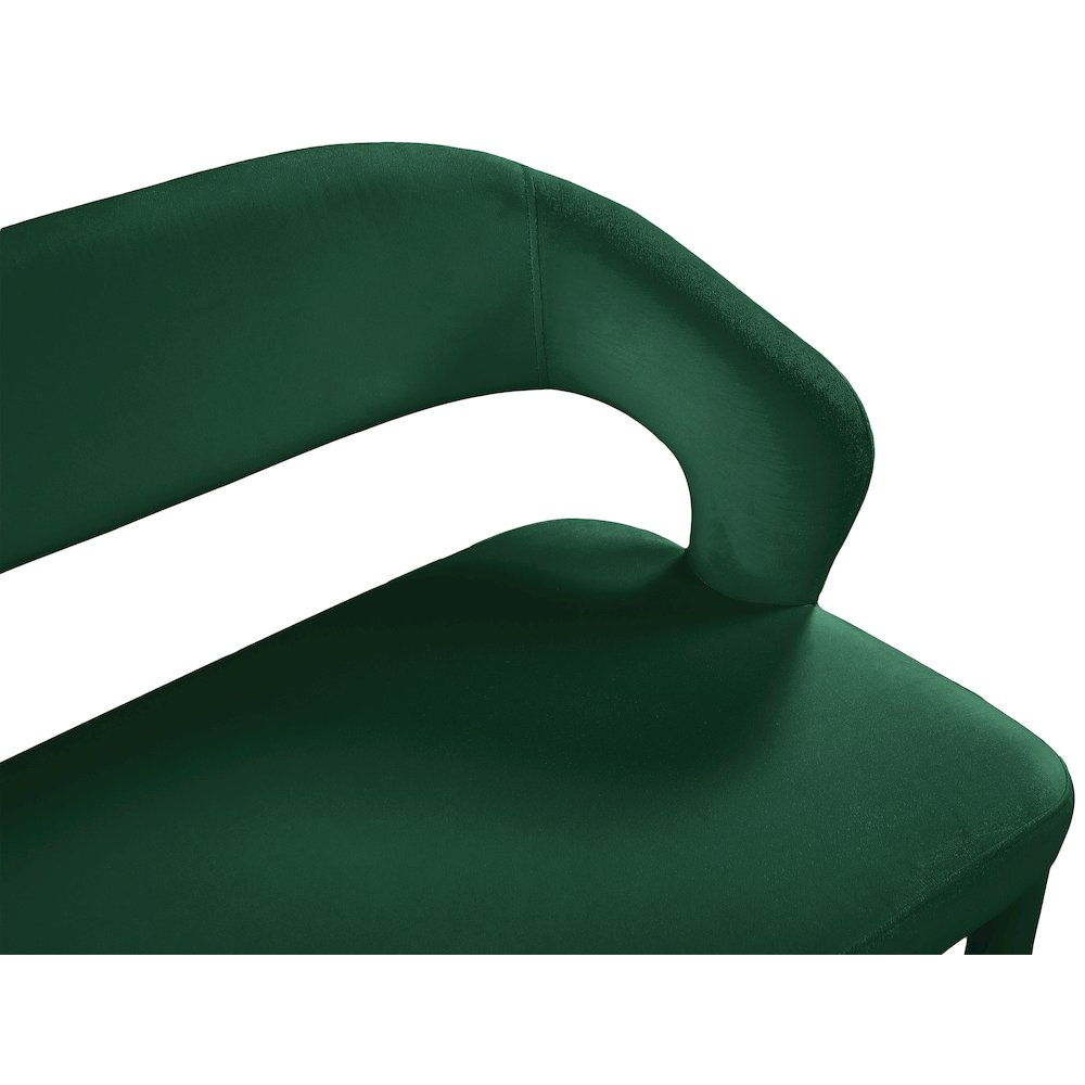 Destiny Green Velvet Bench