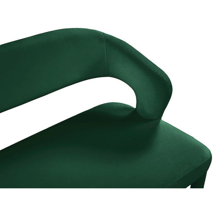Destiny Green Velvet Bench