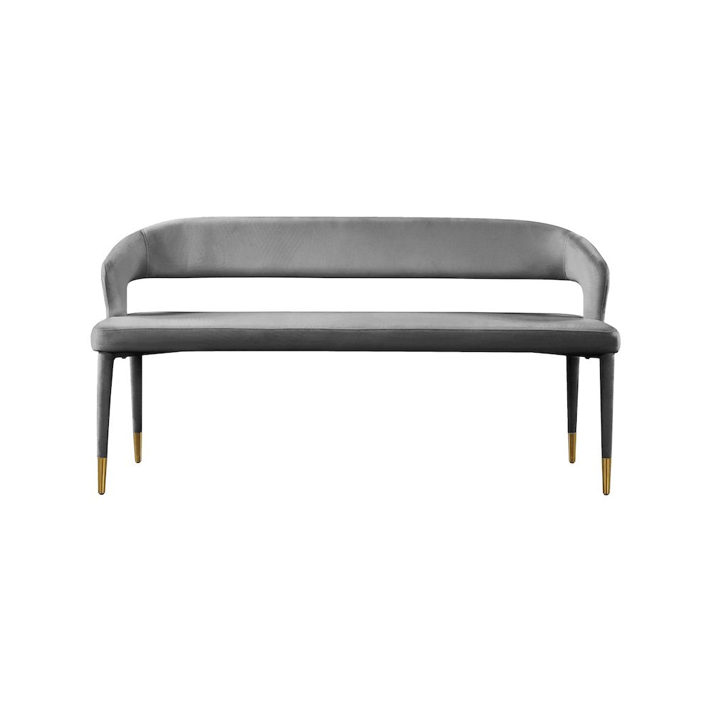 Destiny Grey Velvet Bench