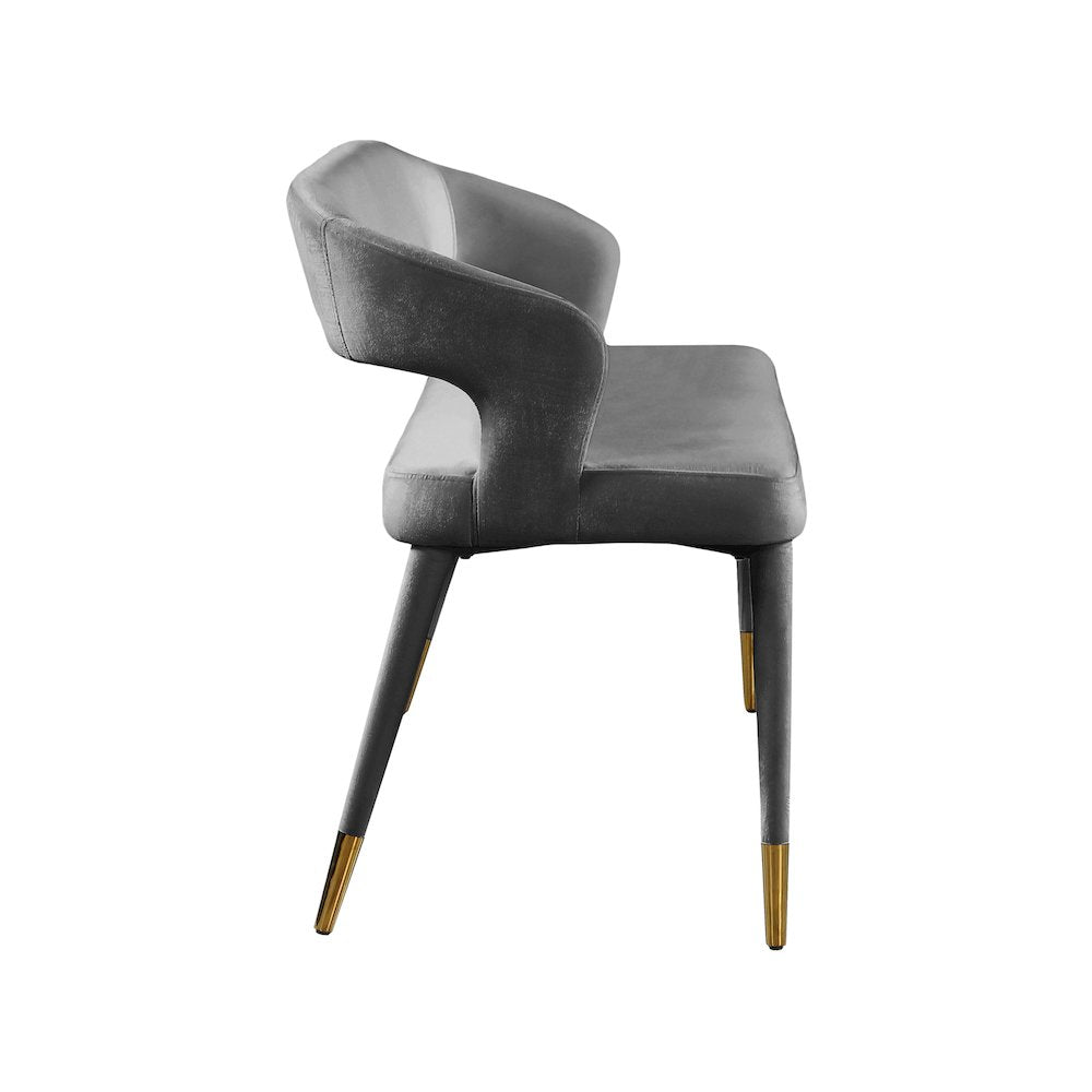 Destiny Grey Velvet Bench