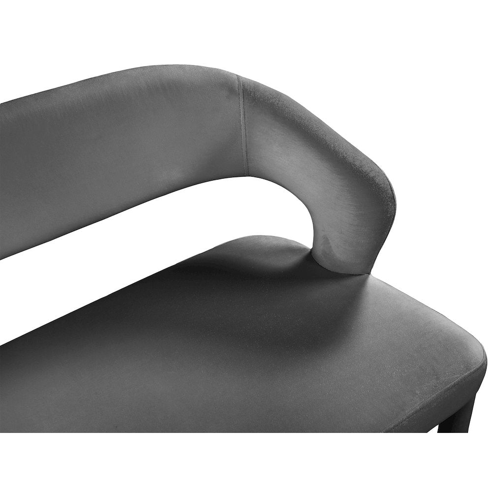 Destiny Grey Velvet Bench
