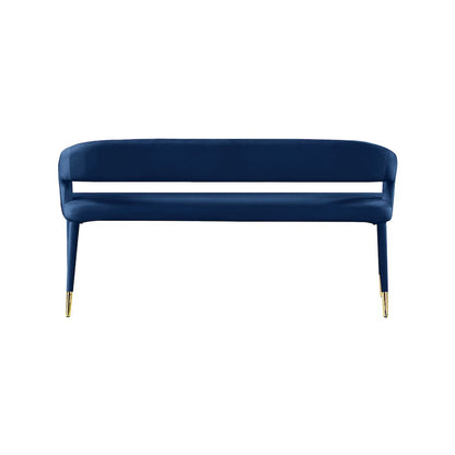 Destiny Navy Velvet Bench