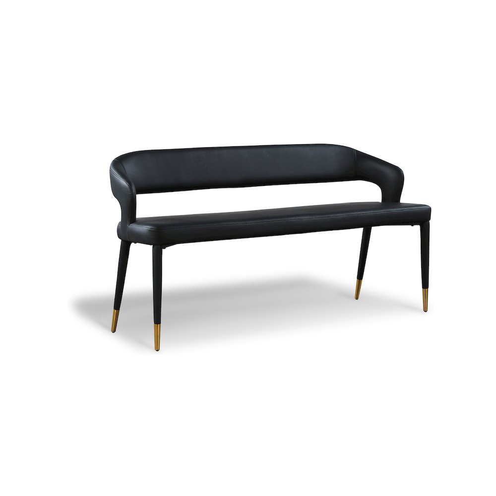 Destiny Black Vegan Leather Bench