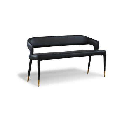 Destiny Black Vegan Leather Bench