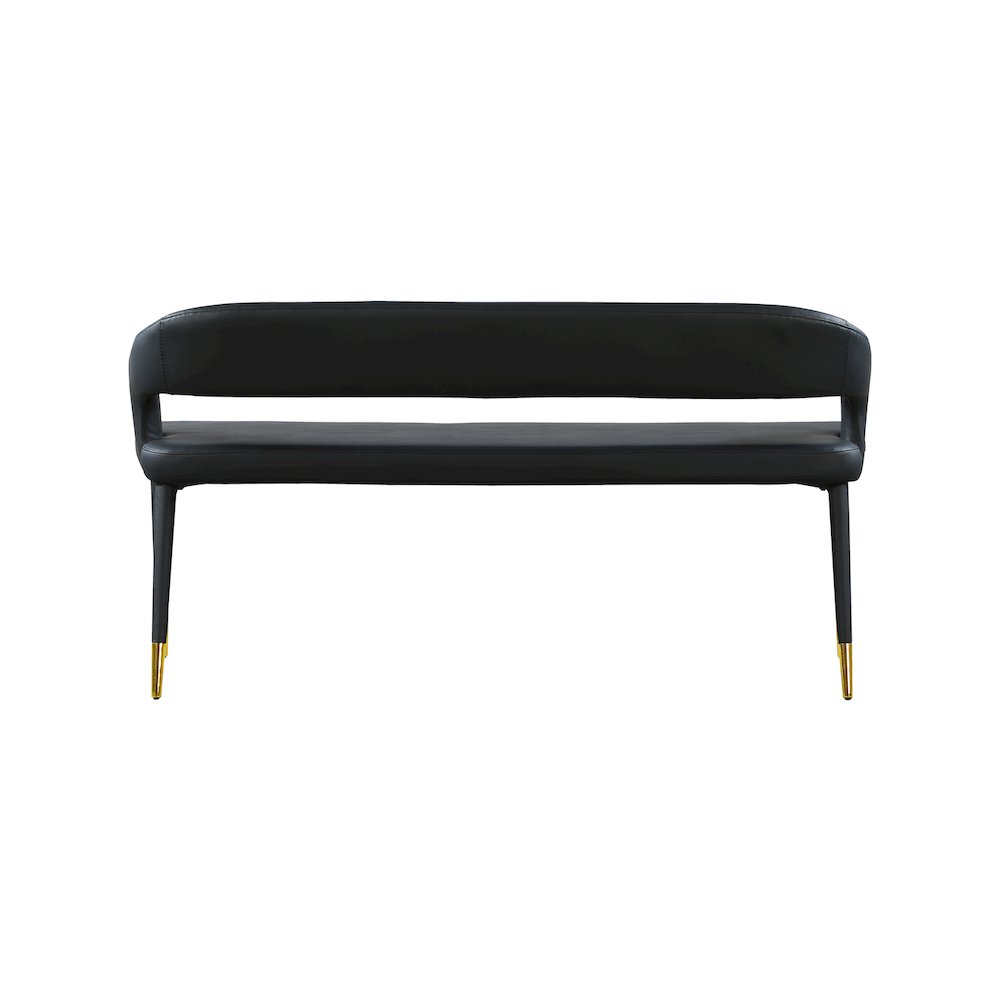 Destiny Black Vegan Leather Bench
