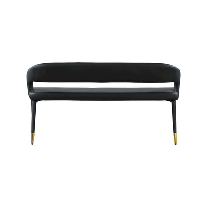 Destiny Black Vegan Leather Bench