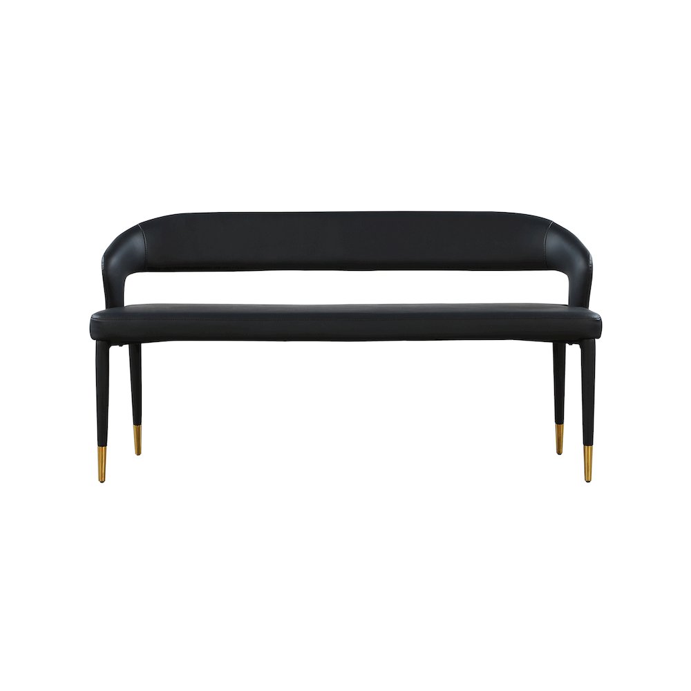 Destiny Black Vegan Leather Bench