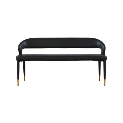 Destiny Black Vegan Leather Bench