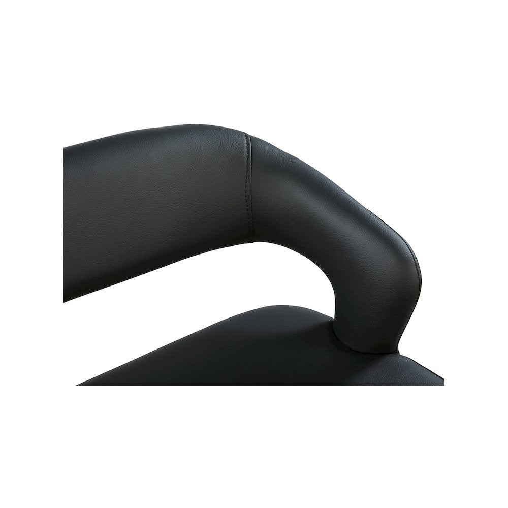 Destiny Black Vegan Leather Bench