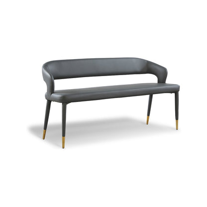Destiny Grey Vegan Leather Bench
