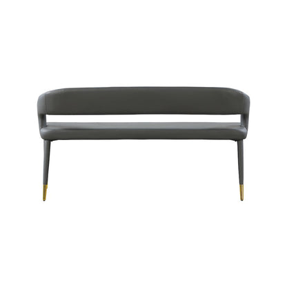 Destiny Grey Vegan Leather Bench